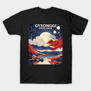 Gyeonggi South Korea Starry Night Travel Tourism Retro Vintage T-Shirt